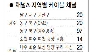 [광주/전남][전북][제주]채널A 지역별 케이블 채널