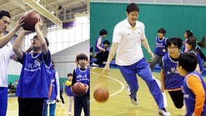 삼성 이규섭-김승현, 어린이들 농구 멘토로 나서