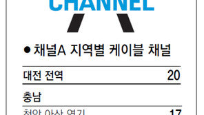 [강원][대전/충남][충북]채널A 지역별 케이블 채널