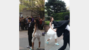 수지, ‘런닝맨’ 포착…미니 웨딩드레스에 운동화?