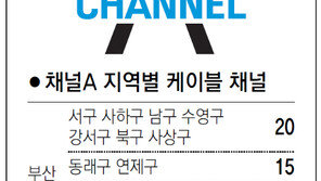 [부산/경남]채널A 지역별 케이블 채널