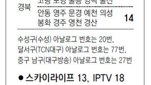 [대구/경북]채널A 지역별 케이블 채널