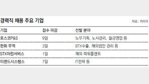 포스코 한화 STX 등 “경력직 어서 오세요”