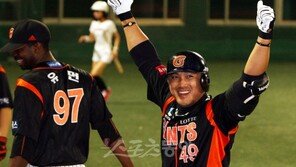 [포토] 롯데 홍성흔, ‘이게 홍성흔표 홈런!’