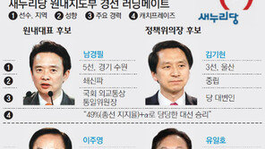 새누리 원내대표 ‘쇄신파-중립-친박’ 3파전