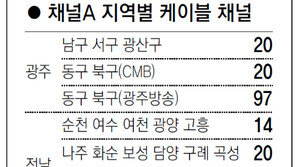 [광주/전남][전북][제주]채널A 지역별 케이블 채널
