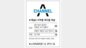 [인천/경기]채널A 지역별 케이블 채널