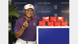 최경주 선수들에게 초코파이 깜작 선물