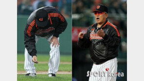 [포토] 양승호 감독 ‘그라운드 청소 좀 해줘요~!’