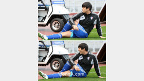 [SD포토] 정진운, 몸 풀다 웃음 빵 터진 이유는?