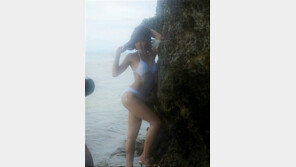 곽현화, 망사 비키니 입고 섹시 자태 과시