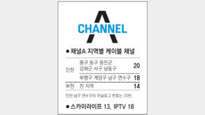 [인천/경기]채널A 지역별 케이블 채널