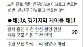 [수도권]채널A 서울지역 케이블 채널