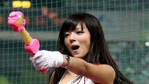 [포토] 치어리더 강윤이, 요술봉 들고 귀여운 응원