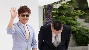 강호동, 정준하 결혼식 참석 ‘90도 깍듯 인사’