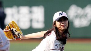 [포토] 황인영, 일품 학다리 시구