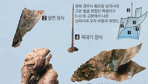 1500년전 원형 그대로… 신라 모자 출토