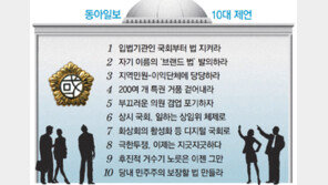 [19대 국회에 바란다/10대 제언]밥값하라, 의원 이름 내건 法을 보고싶다