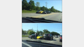 샌드위치 된 람보르기니 “2억 짜리 차를 몰 실력이 돼?”