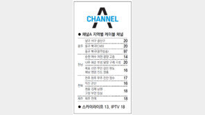 [광주/전남][전북][제주]채널A 지역별 케이블 채널