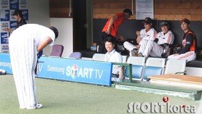 [포토] 박한이 ‘이겨서 죄송합니다’