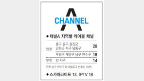 [인천/경기]채널A 지역별 케이블 채널