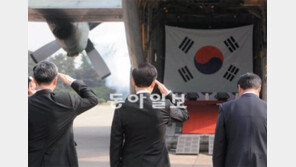 [北서 발굴된 6·25 국군유해 첫 봉환]귀환 알린 ‘고향의 봄’… 軍통수권자, 거수경례로 영웅을 맞다