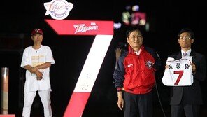 [SD포토] ‘바람의 아들’ 이종범, 영구 결번식