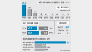 KBS-미디어리서치 조사…박근혜 47.8% - 안철수 45.4%