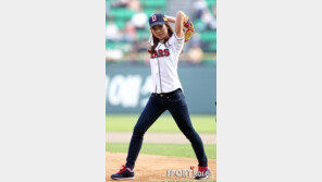 [포토] 미녀골퍼 김자영, 자세부터 남달라…‘명품시구’