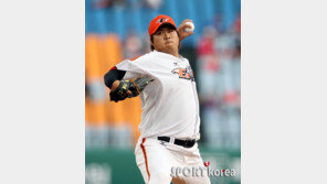 [포토] 류현진, 괴물포스 작렬…배영수와 맞대결