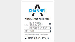 [인천/경기]채널A 지역별 케이블 채널