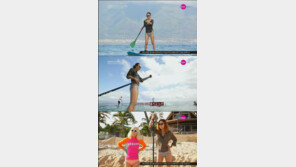 이효리, 서핑보드 타며 ‘구릿빛 피부’ 과시