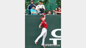 [포토] 최정, 홈런포 날렸나? 관중들 ‘움찔’