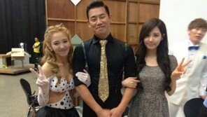 ‘댄싱스타’ 박지우, 소녀시대와 수줍은 팔짱 “정말 떨린다”