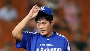 삼성 임진우 혹독한 1군 신고식…“아, 힘드네”