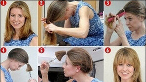 초간단 머리 자르기 “가위질 한 방에 멋쟁이 변신”