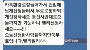 “보이스톡 오늘까지만 무료 신청” 진짜인지 보니…