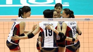 [포토] 쿠바에 1세트 따낸 태극여전사들 ‘화이팅!’