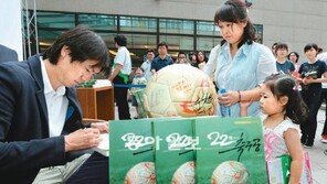 한일월드컵 ‘4강볼’ 사인회