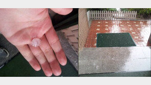 갑작스런 우박소식 트위터 통해 퍼져, “맞으면 다칠 위험 있어 조심!”