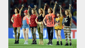 [포토] ‘한국-레바논’ 티아라, 태극전사들을 위한 톡톡 튀는 응원