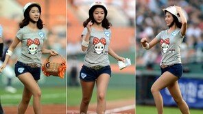 [포토] 롯데 신소정, 아찔한 뜀박질 ‘야구팬들 눈 돌아가~’