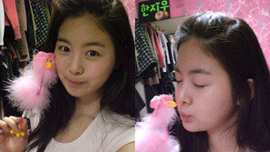 한지우, 오늘 키스데이 ‘뽀뽀’…시선 가는 볼륨 몸매