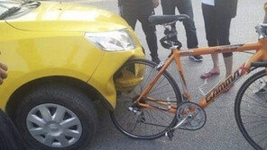 자전거 만렙, 자동차를 이긴 자전거 ‘혹시 합성?’