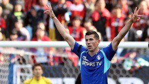 스테보 원맨쇼…수원 2위 점프