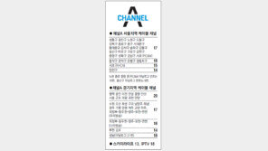 [수도권]채널A 서울지역 케이블 채널