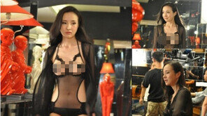 간루루 또 사고쳤다…파격 란제리 의상에 가슴 완전 노출