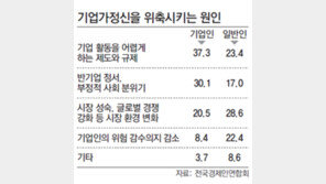 국민 49% “과거보다 기업가정신 위축”