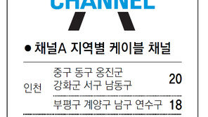 [인천/경기]채널A 지역별 케이블 채널